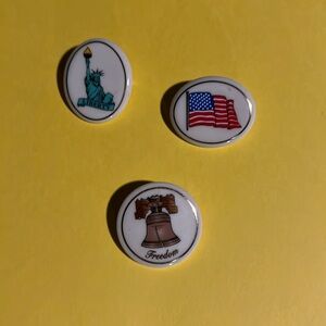 3 Lenox porcelain pins